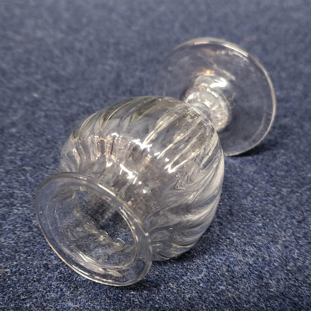 Hand Blown Glass Dry Mustard Lidded Jar Circa 1790