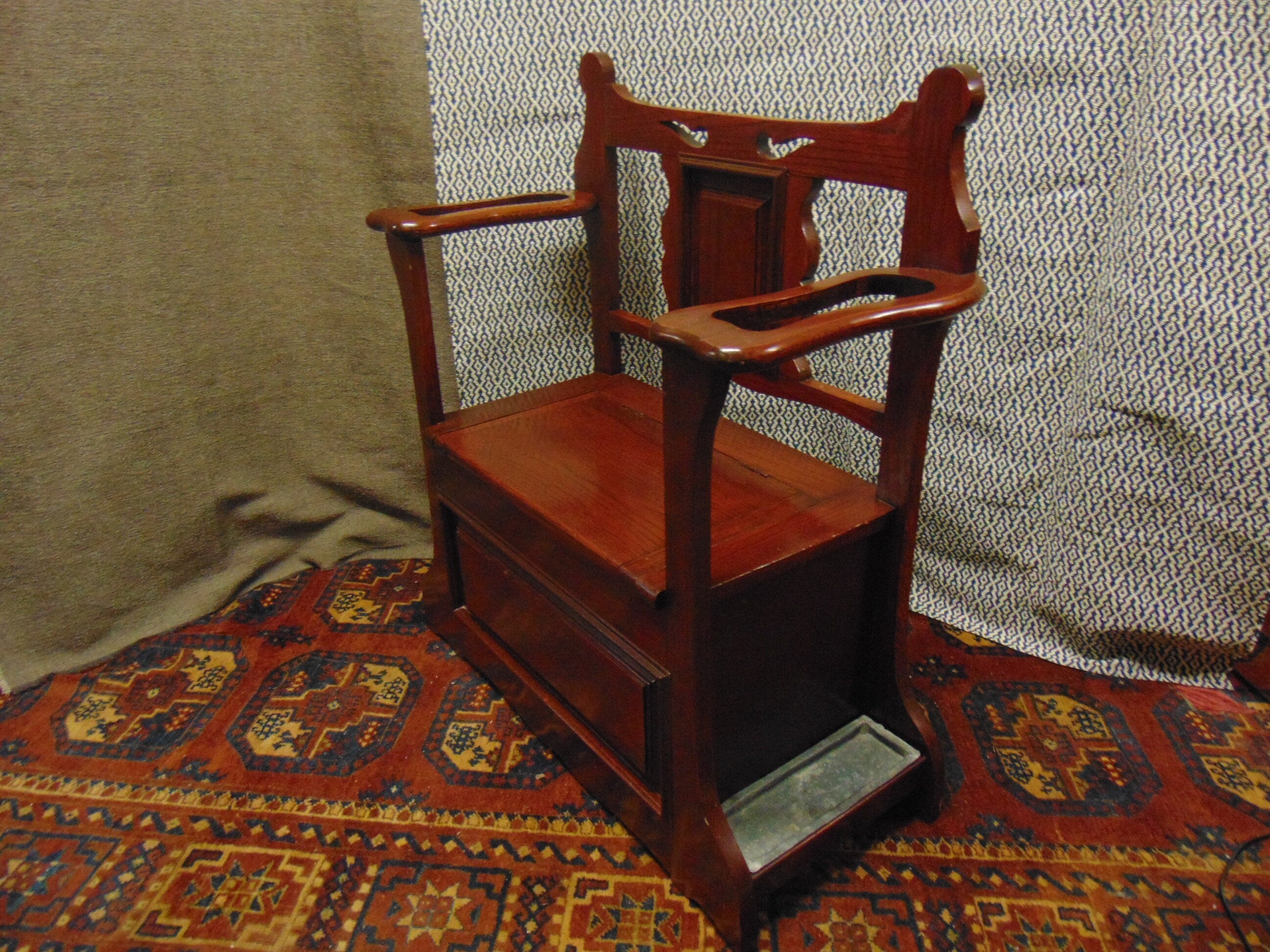 Arts and Crafts Oak Small Hall Settle Stick/Umbrella Stand