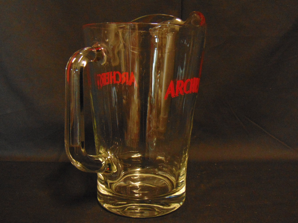 Vintage Archers Glass Advertising Pitcher