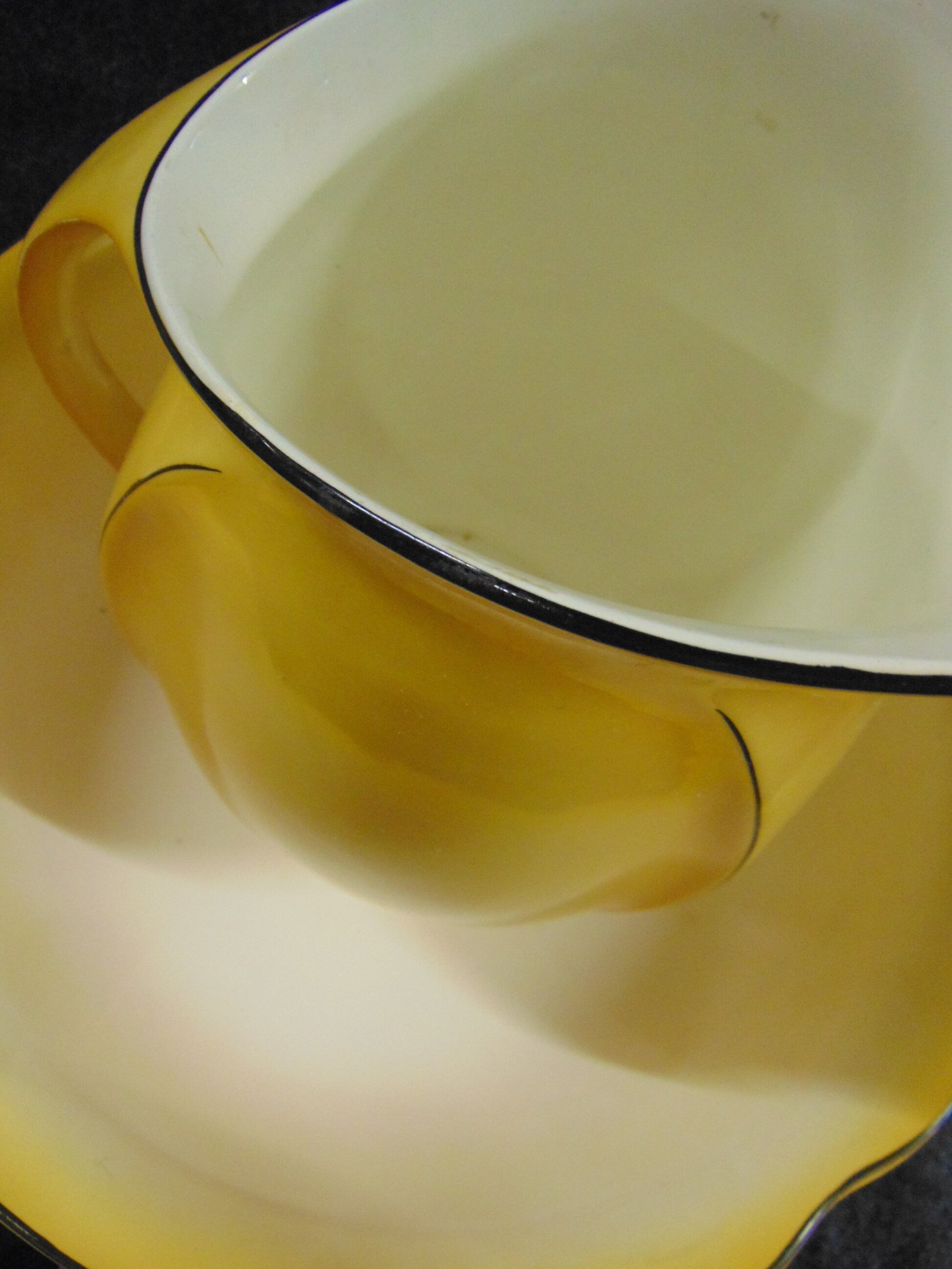 Art Nouveau Yellow Wash Jug and Bowl