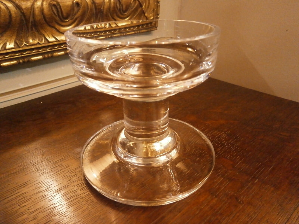 Small Glass Candlestick - Vintage