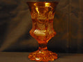 Late 19th Century Bohemian Overlaid Amber Cut Glass Vase