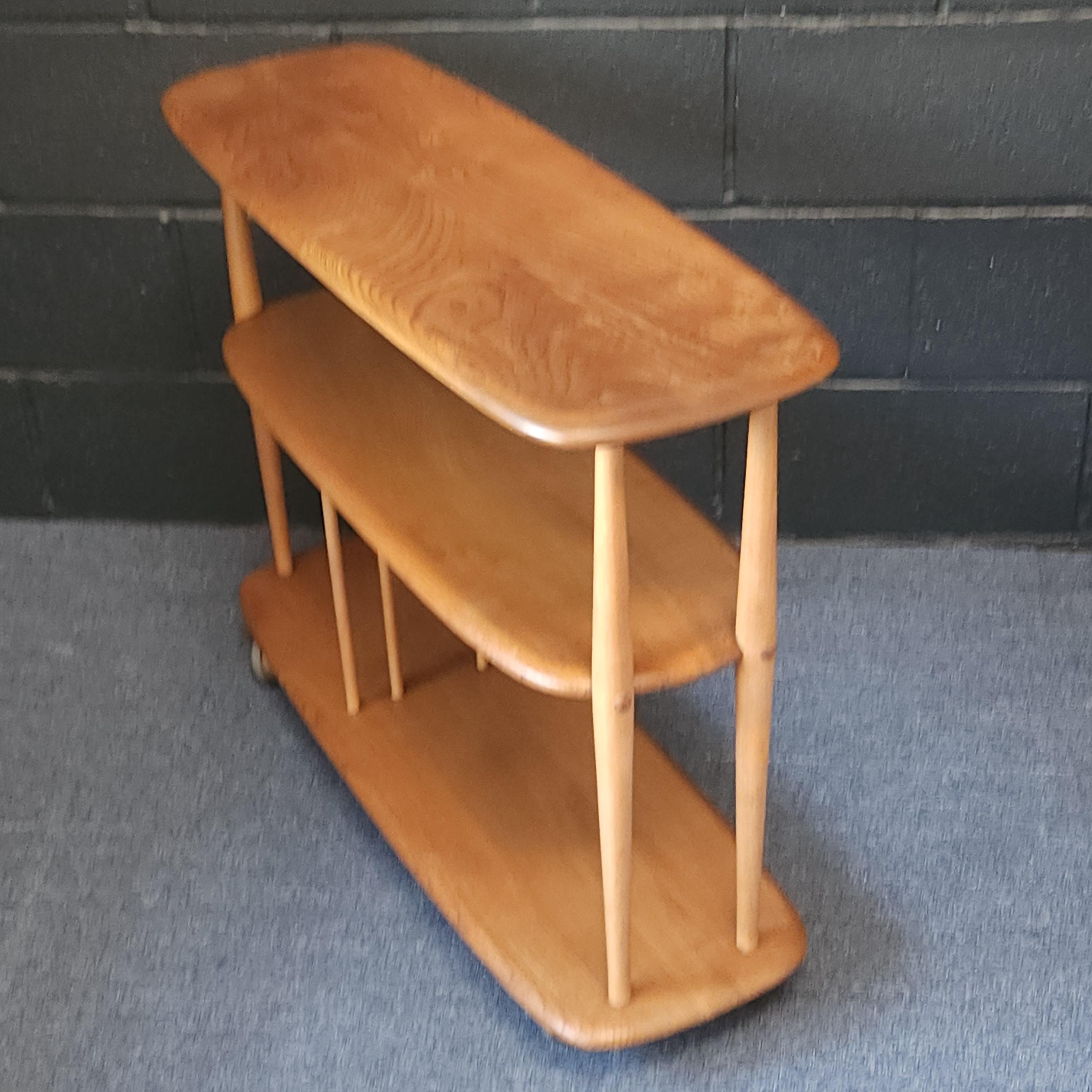 Ercol, Lucian Ercolani,  Baby Giraffe Trolley Bookcase Circa 1960's, Model 361