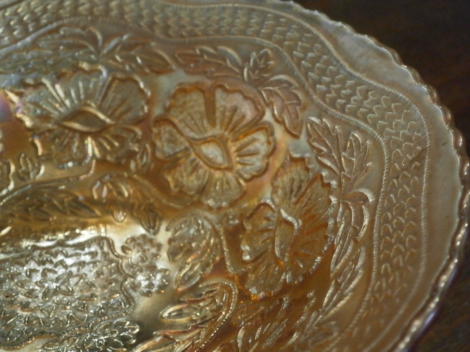 Edwardian Carnival Glass Bowl