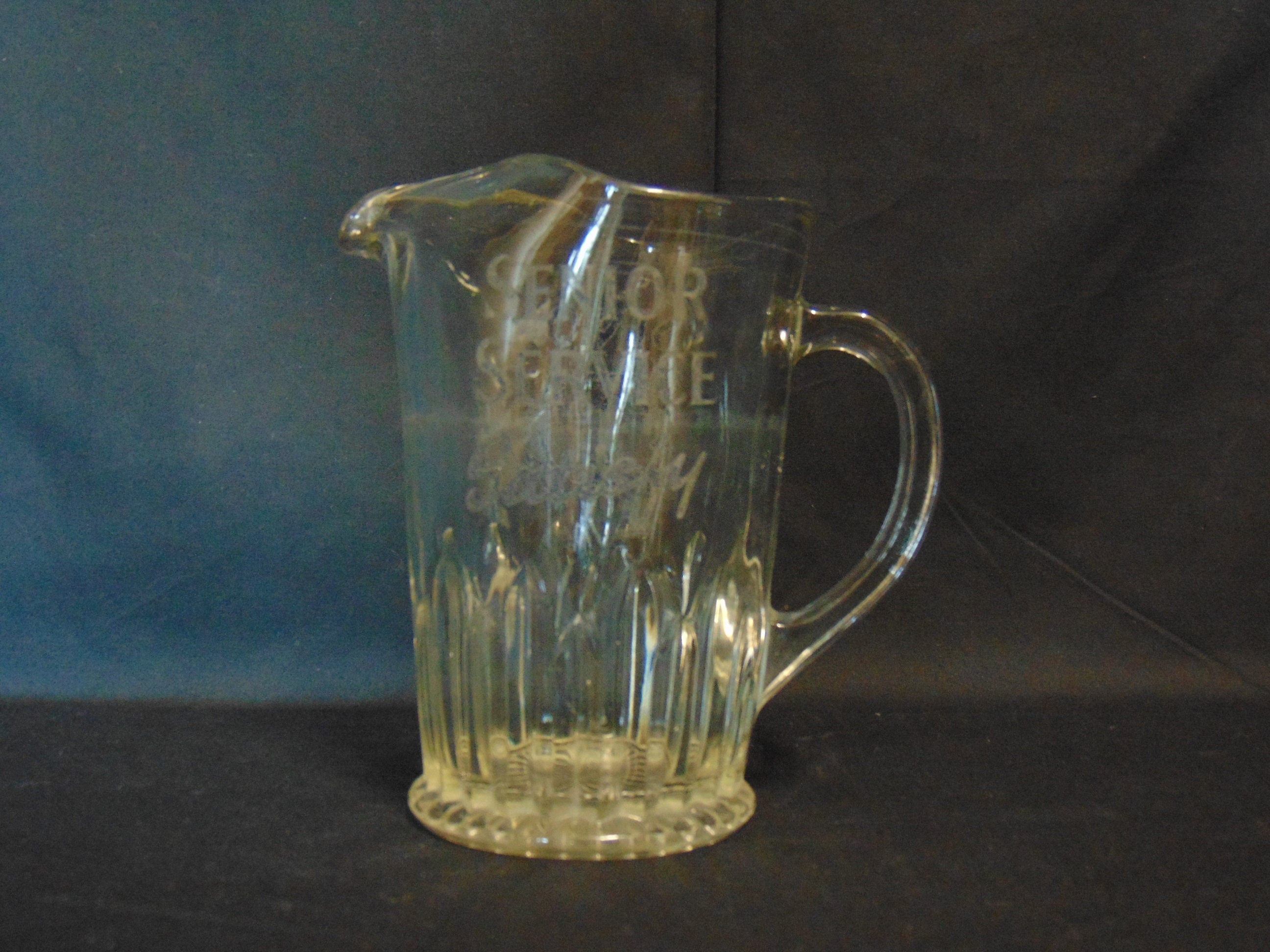 Senior Service Advertising Water Jug - Bar Ware - Vintage