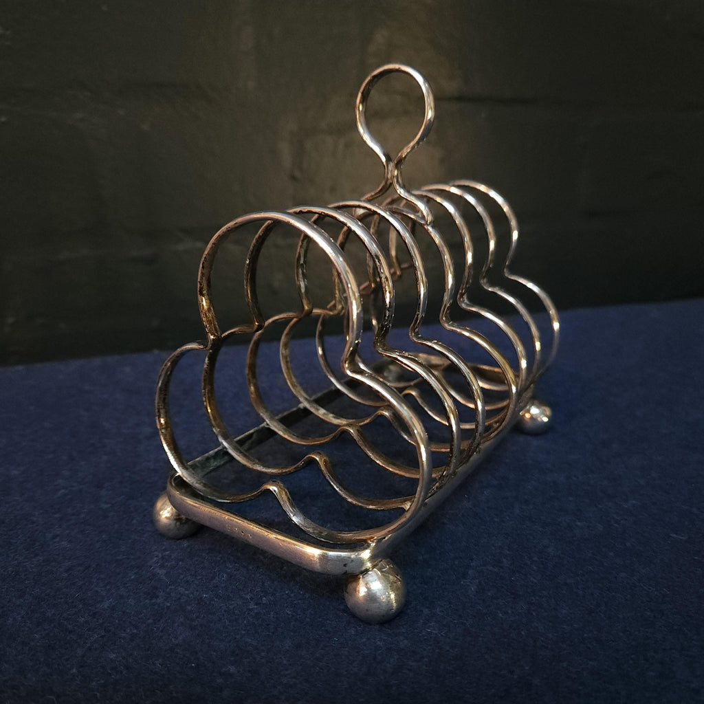 Silver Plated 6 Slice Toast Rack, circa late 19th/early 20thC