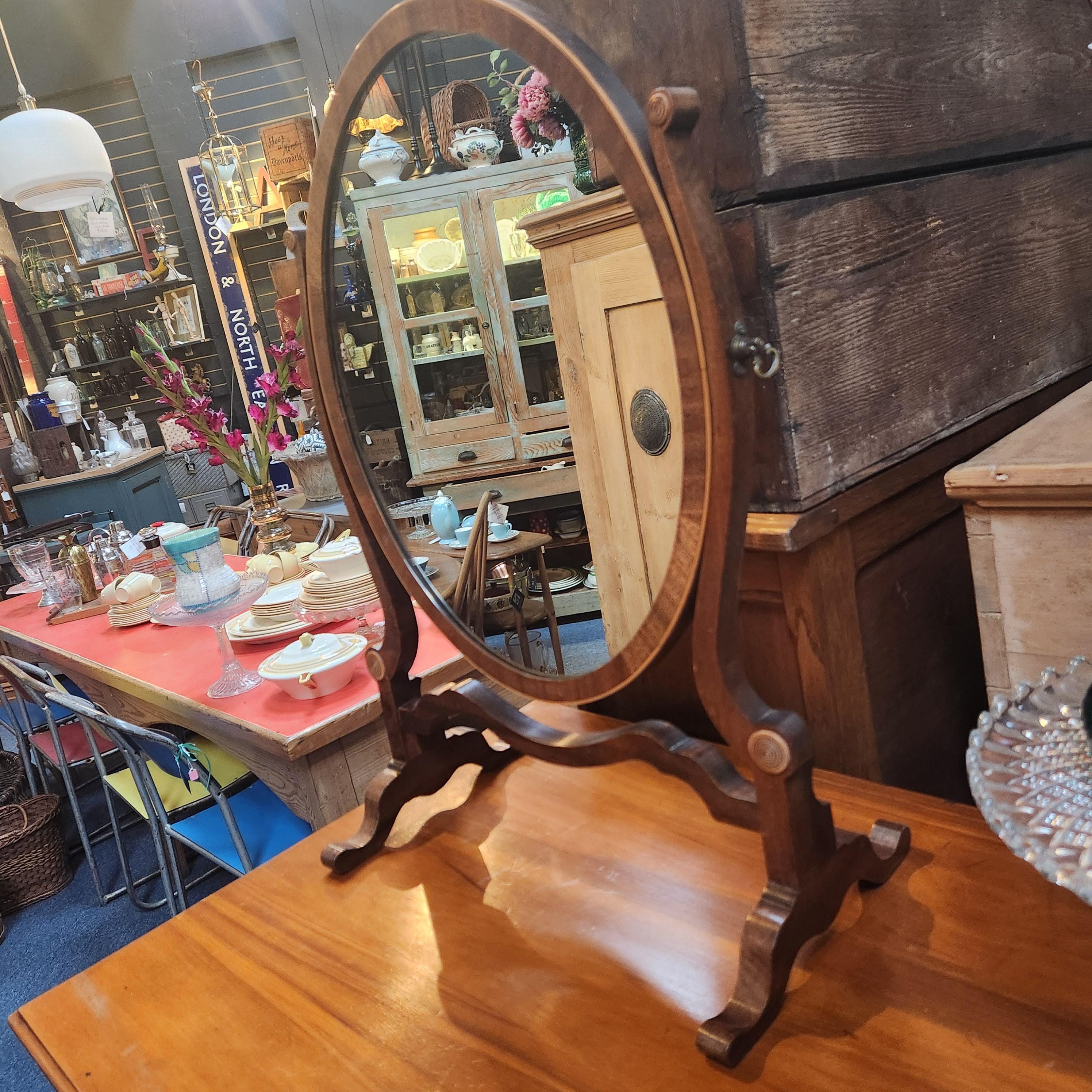 Late 19thC Mahogany Dressing Table Swing Mirror