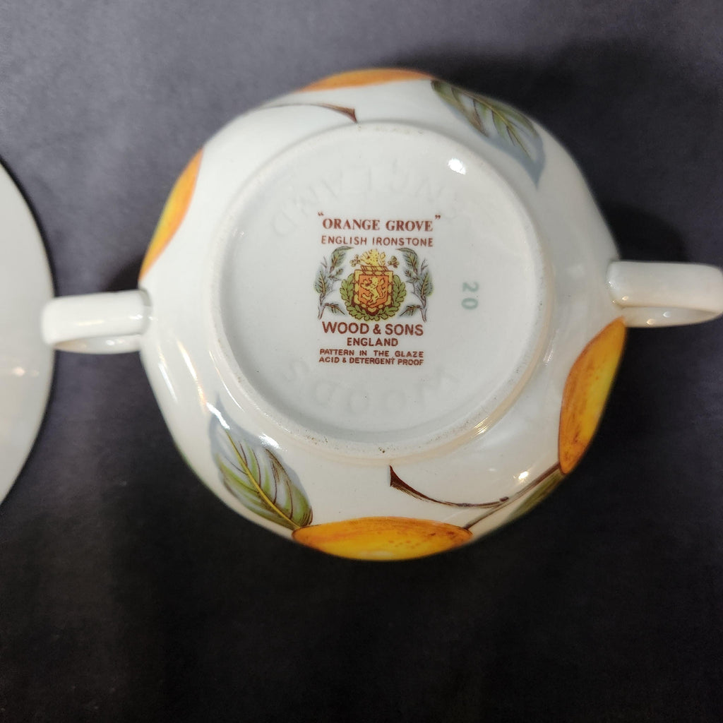 Wood and Sons, Orange Grove Soup Coupes and Saucers