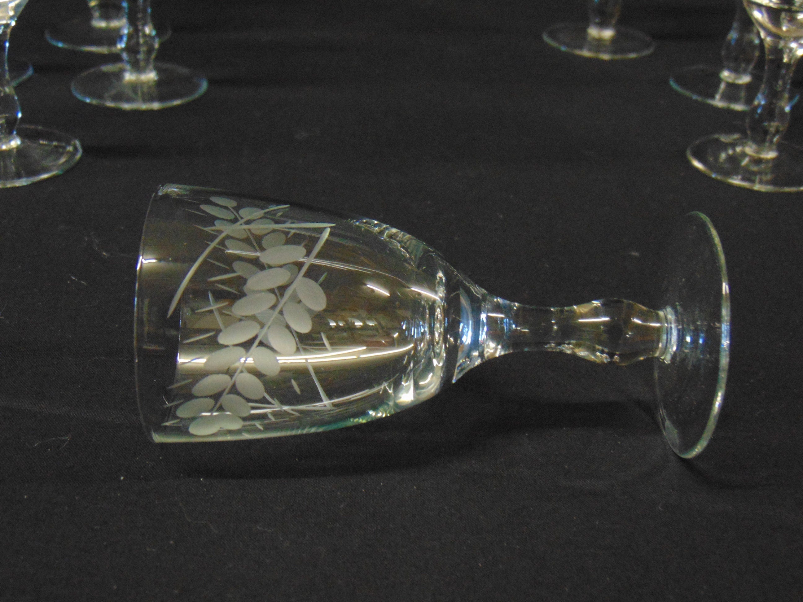 Vintage Sherry/Liqueur glasses X 8