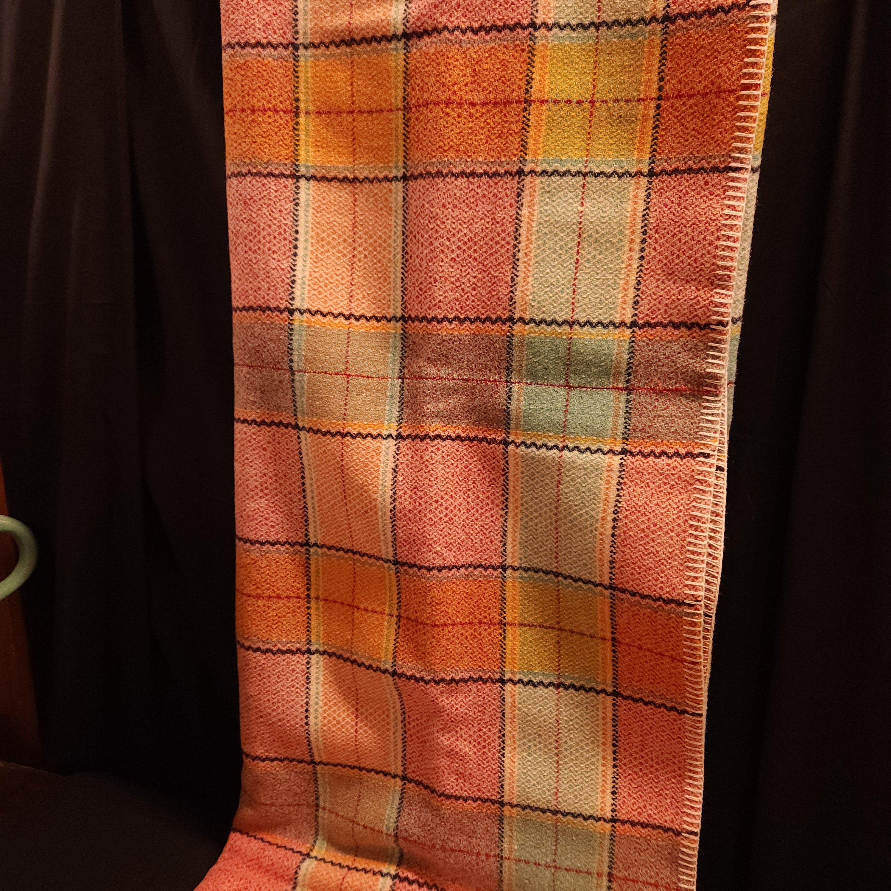 Antique Narrow Loom Welsh Wool Blanket