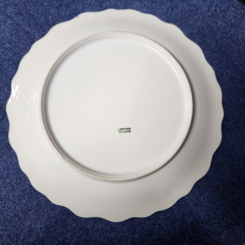 French Limoge Cherries Dessert Plate - Signed Gilbert