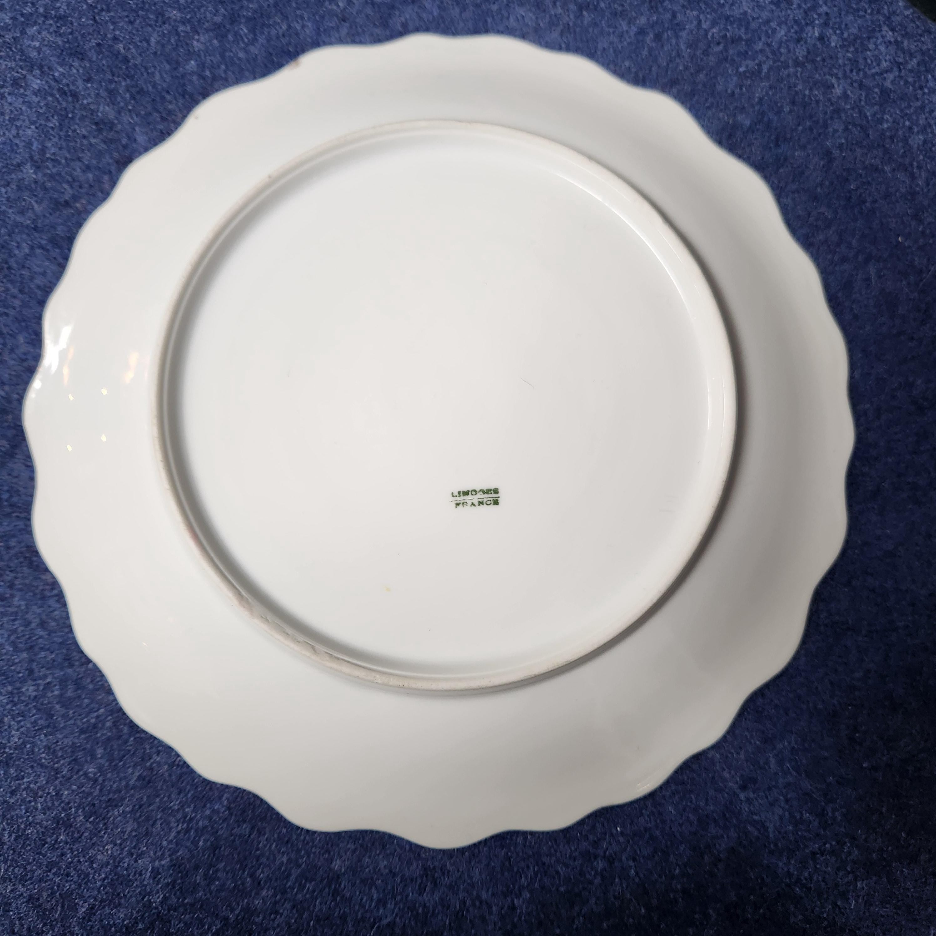 French Limoge Cherries Dessert Plate - Signed Gilbert