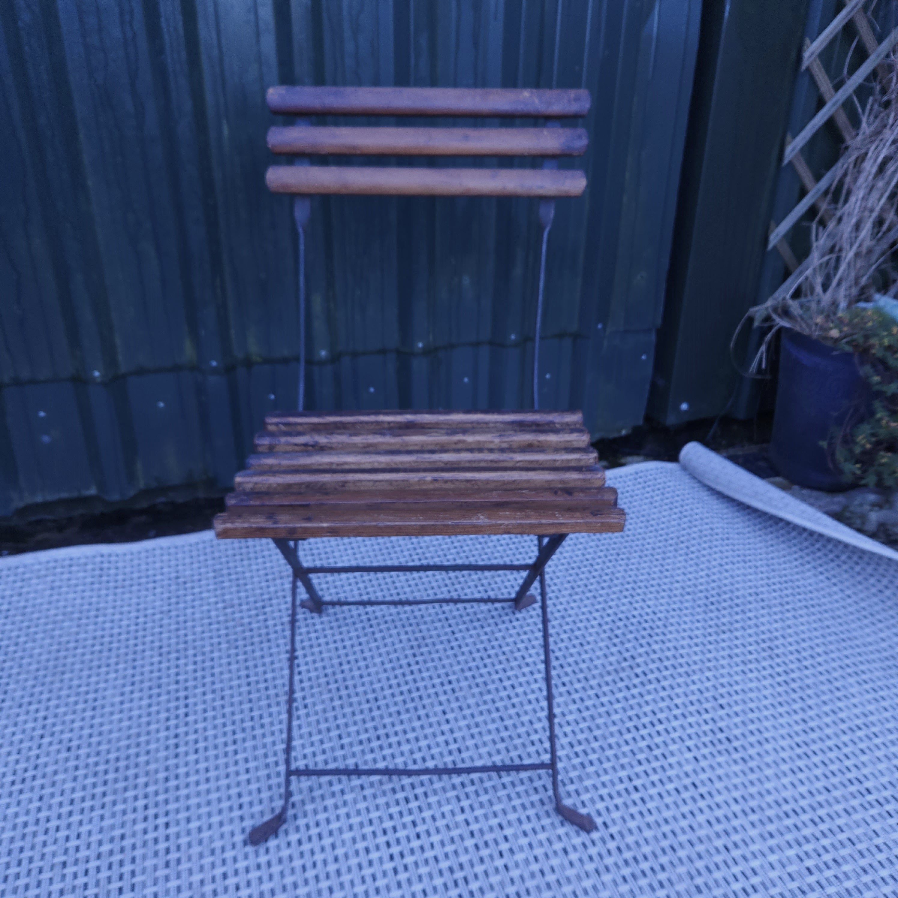 Set 4 Folding Chairs Circa Early 20thC