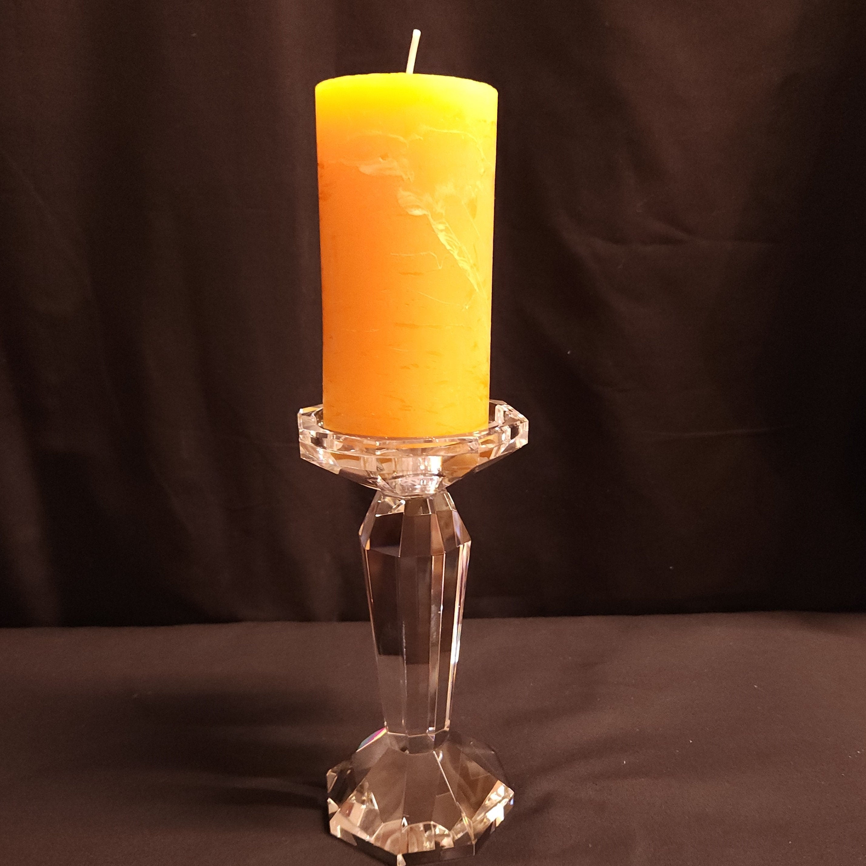 Vintage Crystal Candlestick, Taper or Pillar Candle