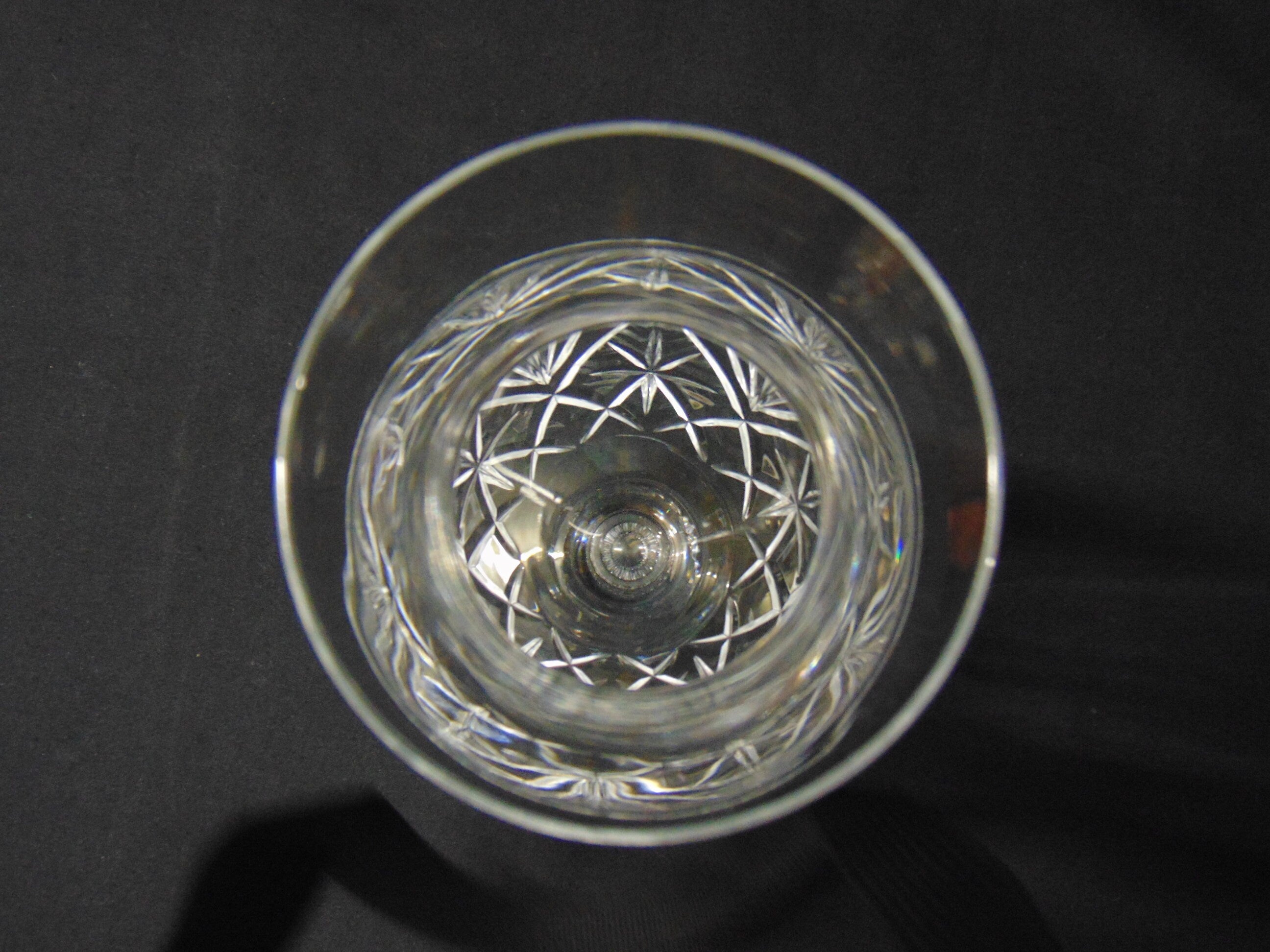 Vintage Cut glass Regency style vase.