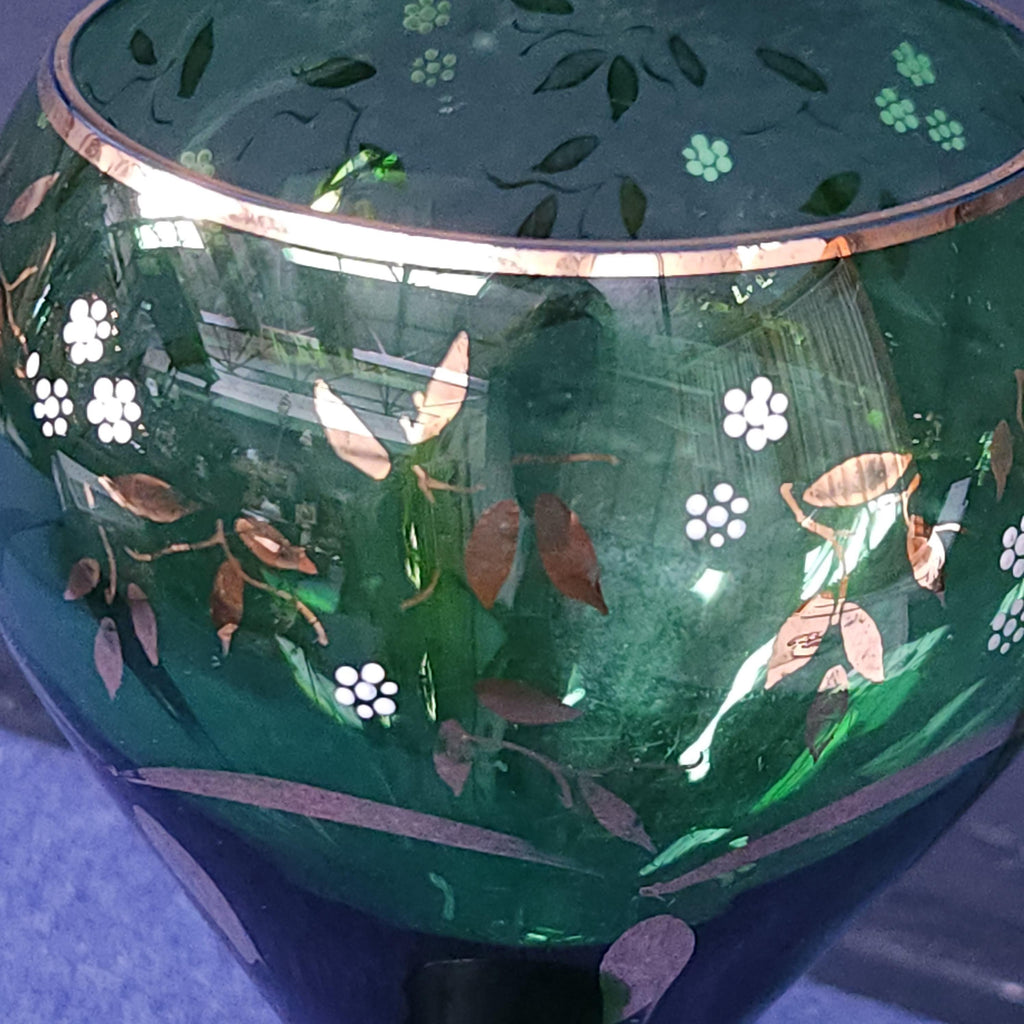 Continental Green Glass Vase