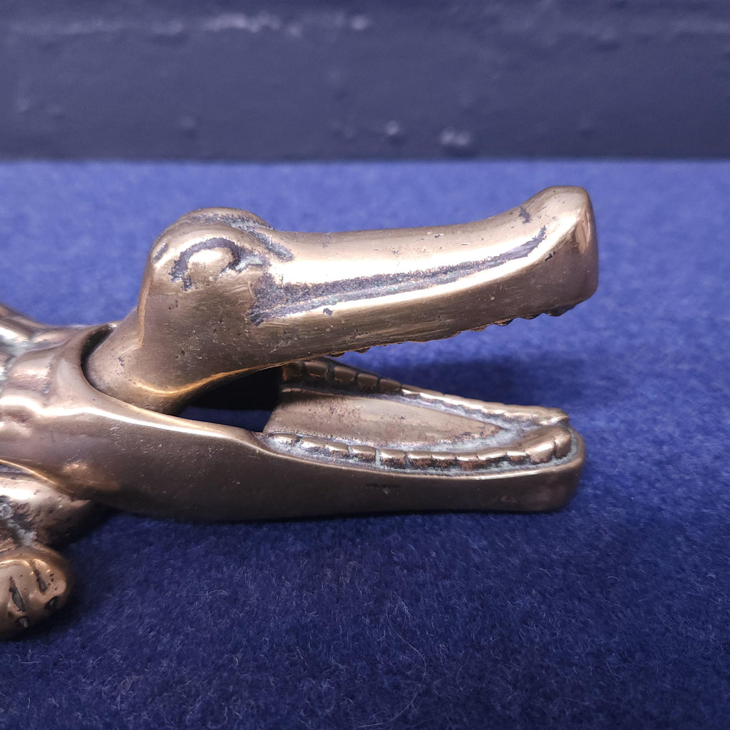 Brass Crocodile Nutcracker Circa Early 20thC