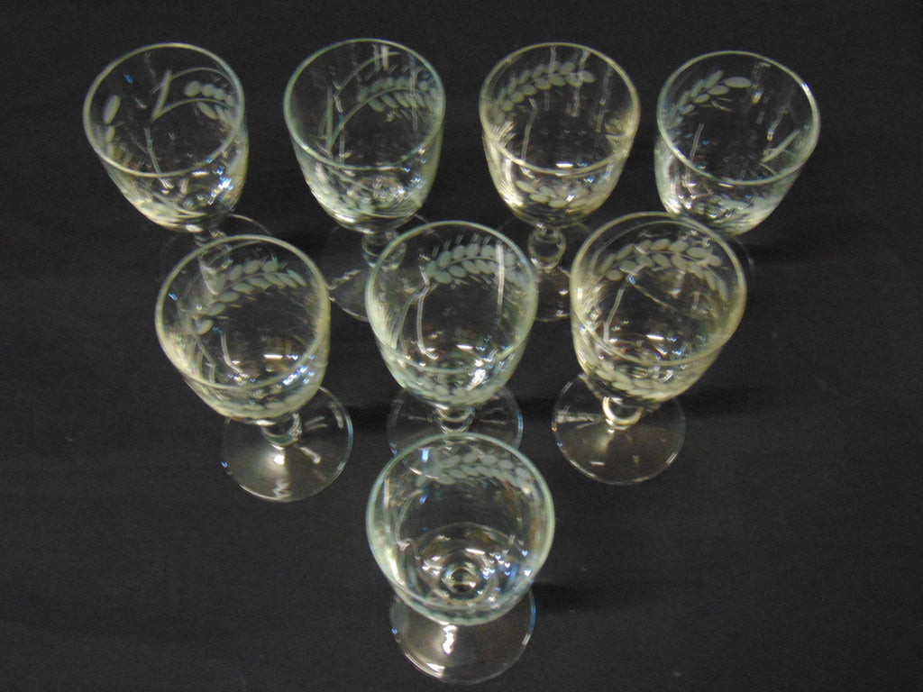 Vintage Sherry/Liqueur glasses X 8