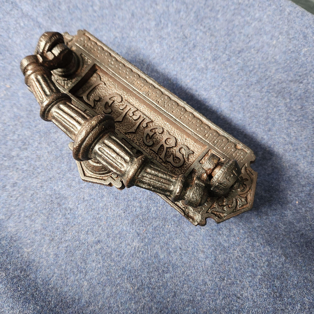 Late Victorian Cast Iron Letter Flap/Door Knocker