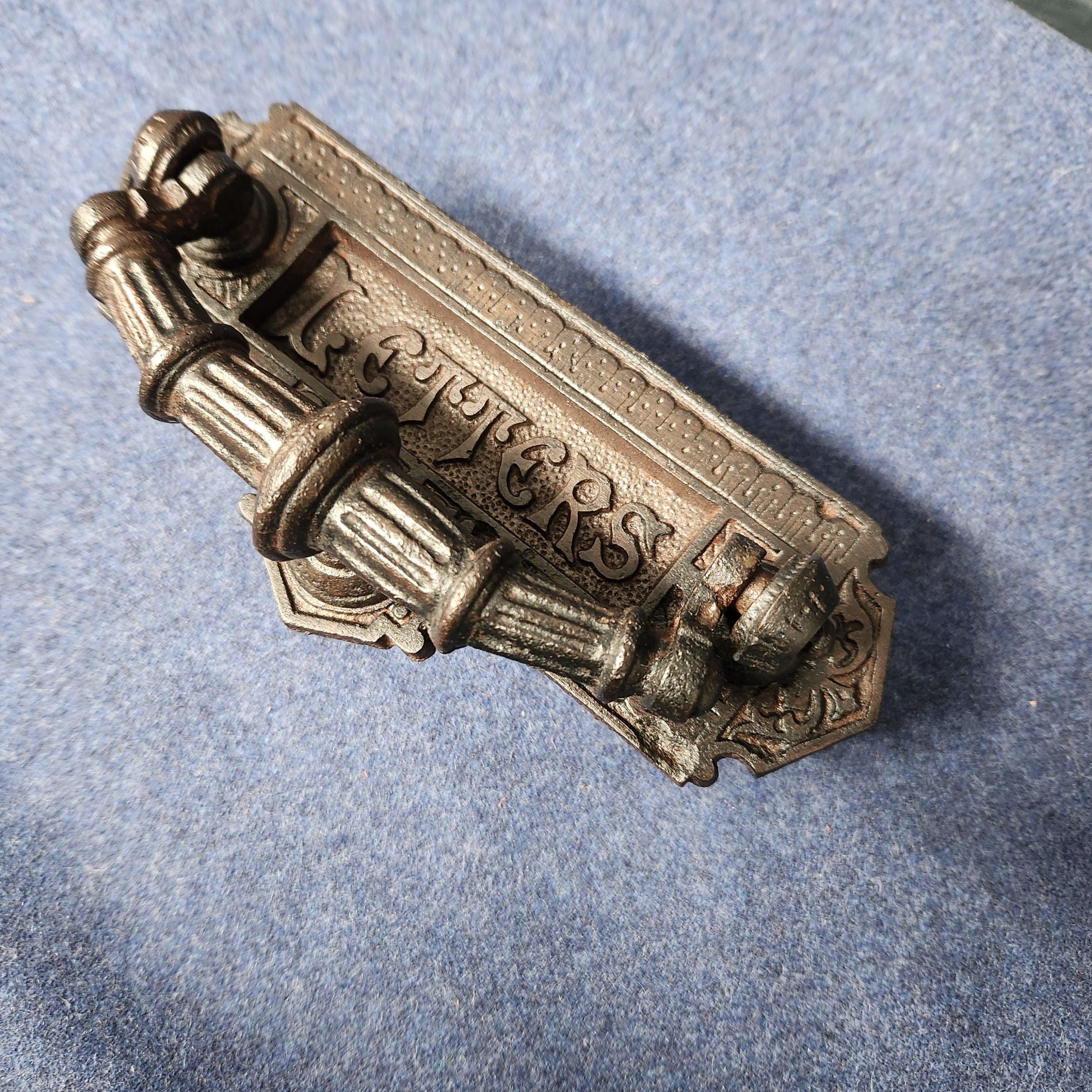 Late Victorian Cast Iron Letter Flap/Door Knocker