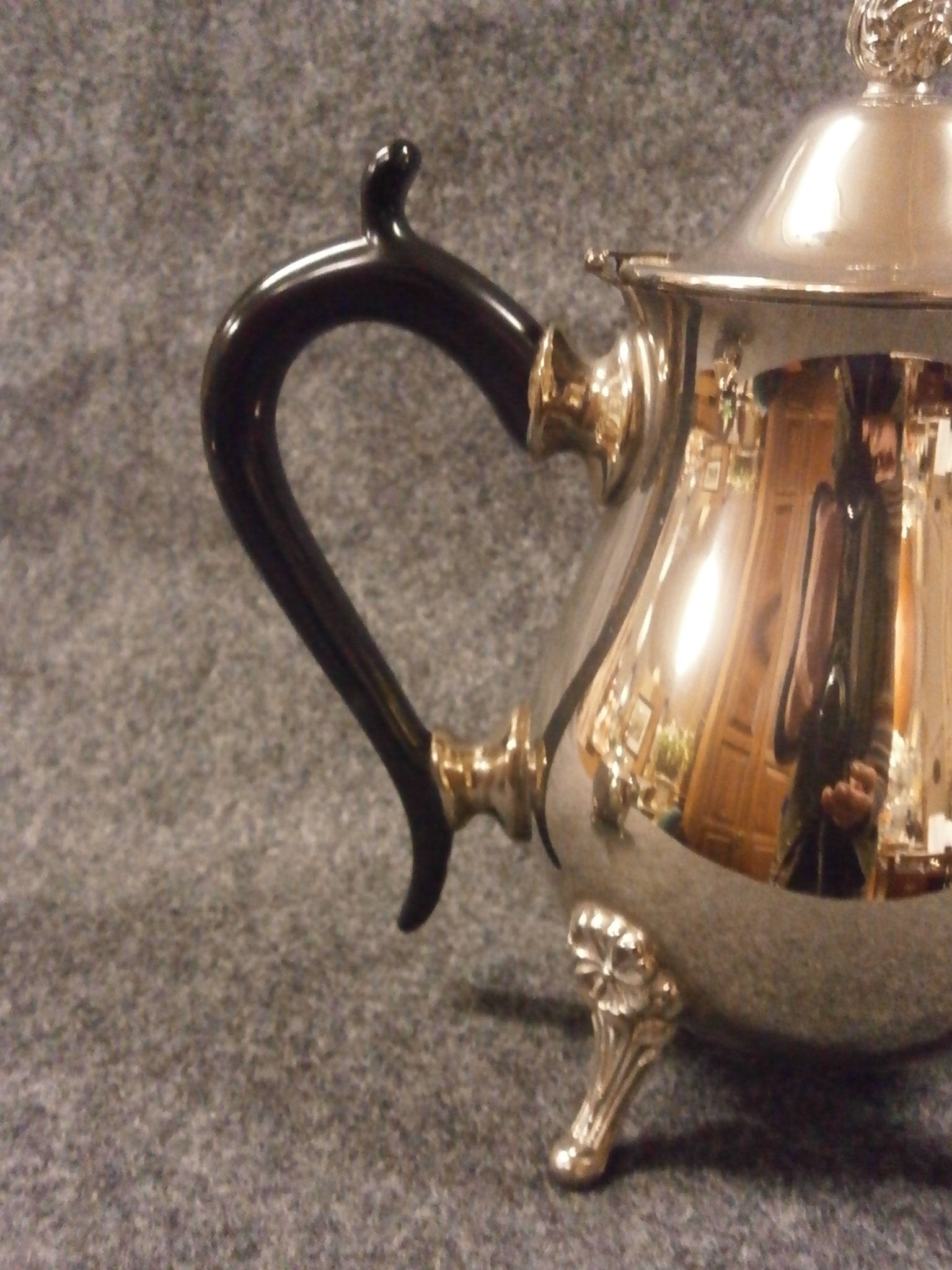 Vintage Silver Plate Coffee Pot, Covered Sugar Bowl and Creamer Jug