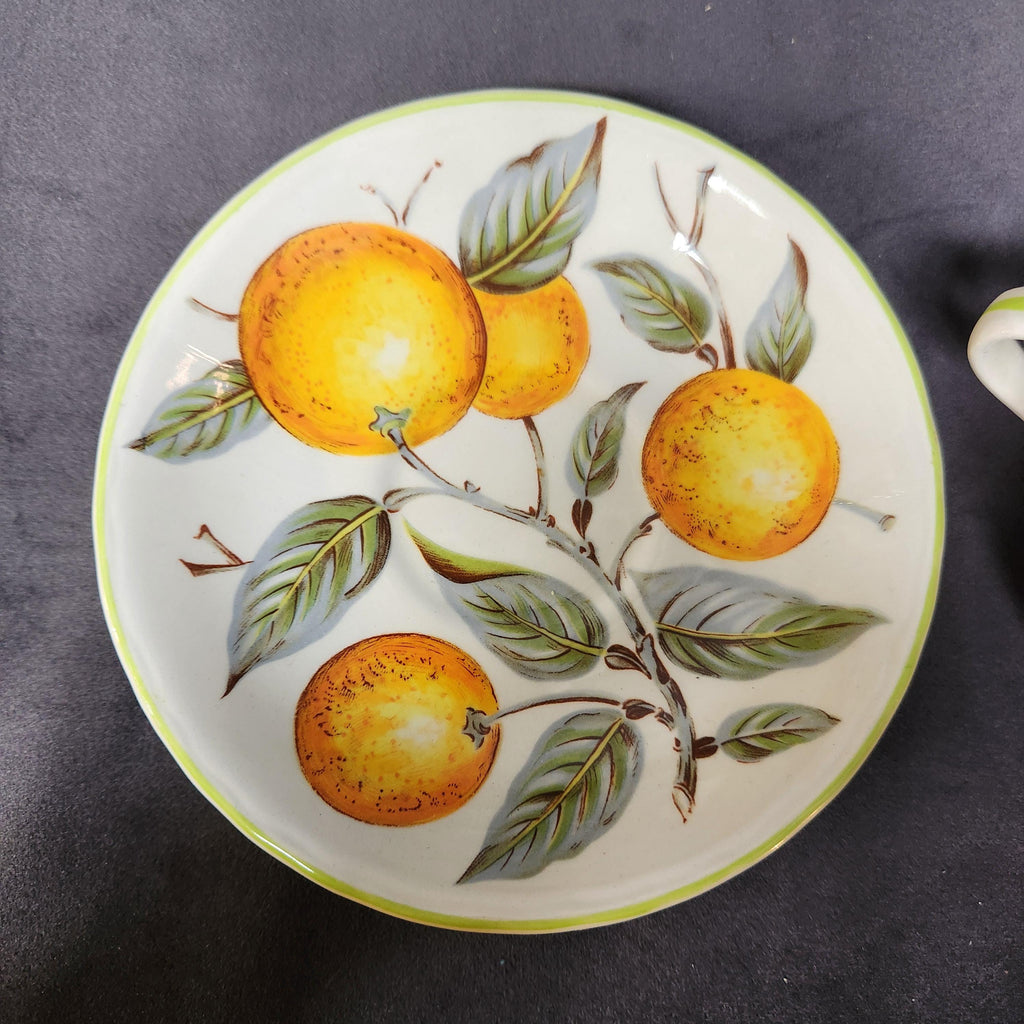 Wood and Sons, Orange Grove Soup Coupes and Saucers