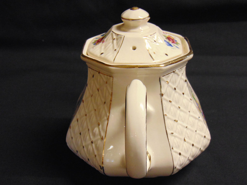 Vintage 1950's Sadler Trellis Pattern Teapot