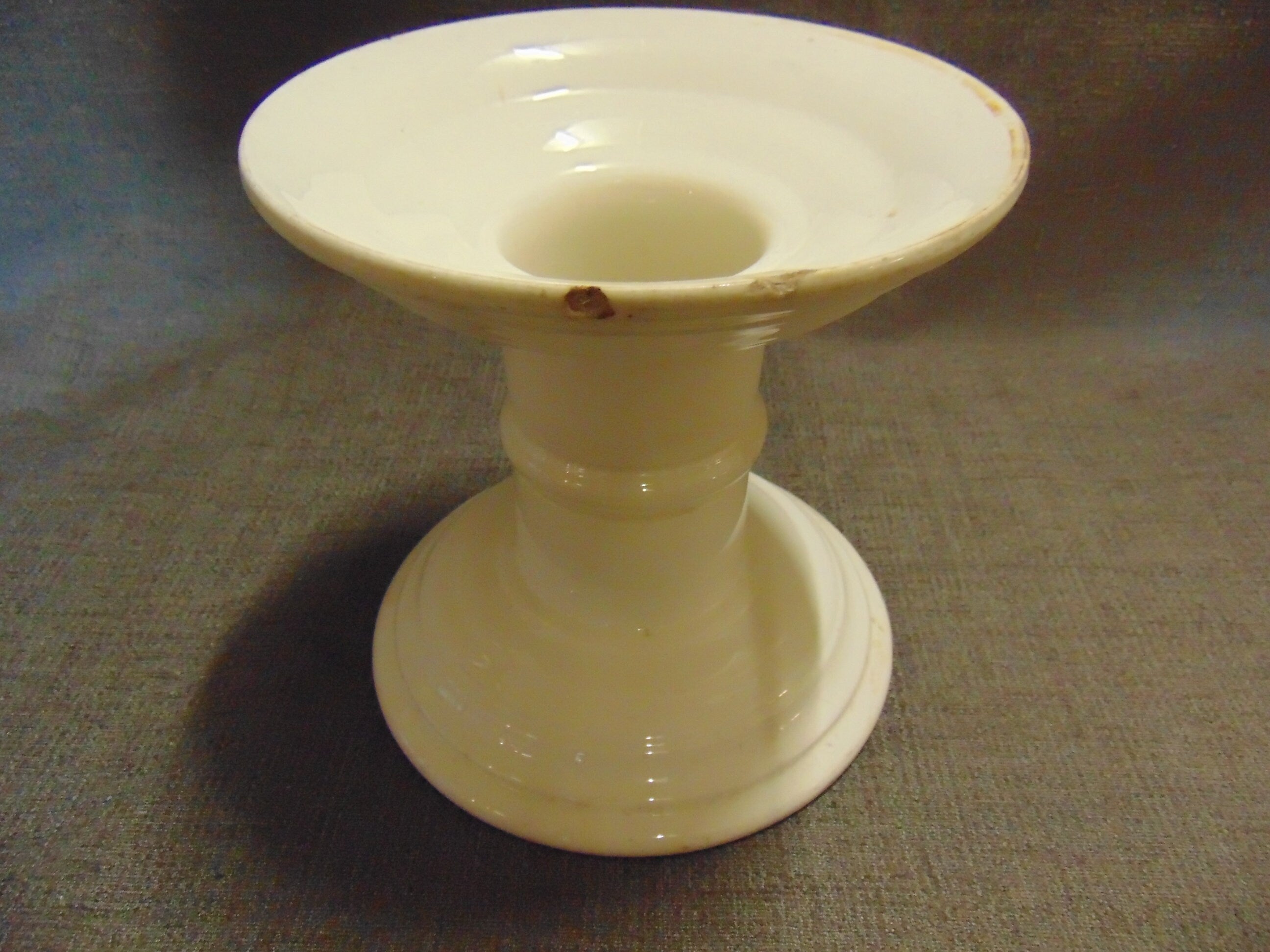 Edwardian White Ironstone Grocers Ham Stand - Vintage