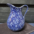 Large Calico Blue Pitcher - Burleigh Ware by Burgess & Leigh