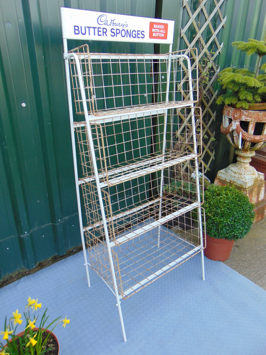 Vintage Retro Cadbury Butter Sponge Retail Advertising Display Stand