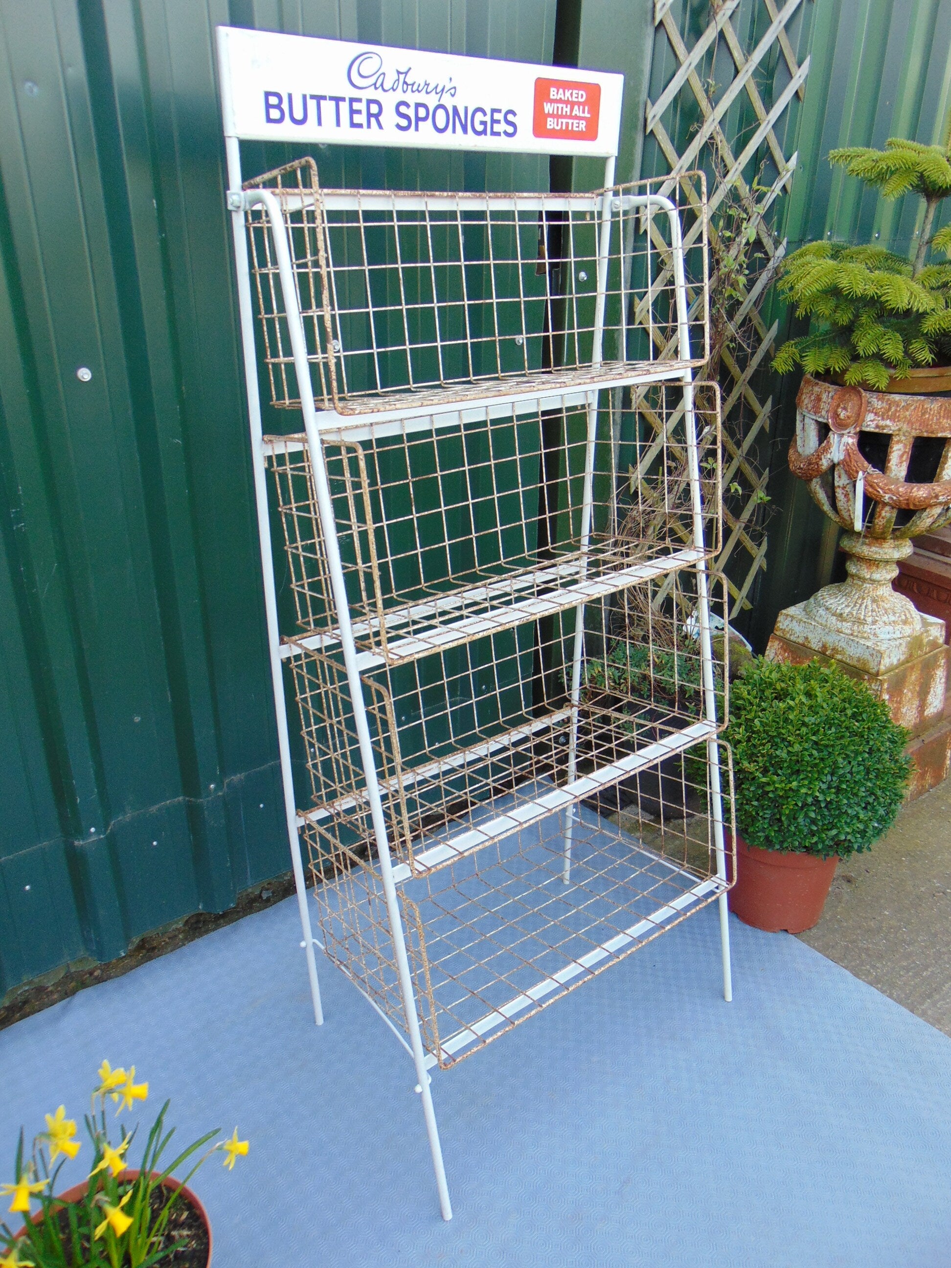 Vintage Retro Cadbury Butter Sponge Retail Advertising Display Stand