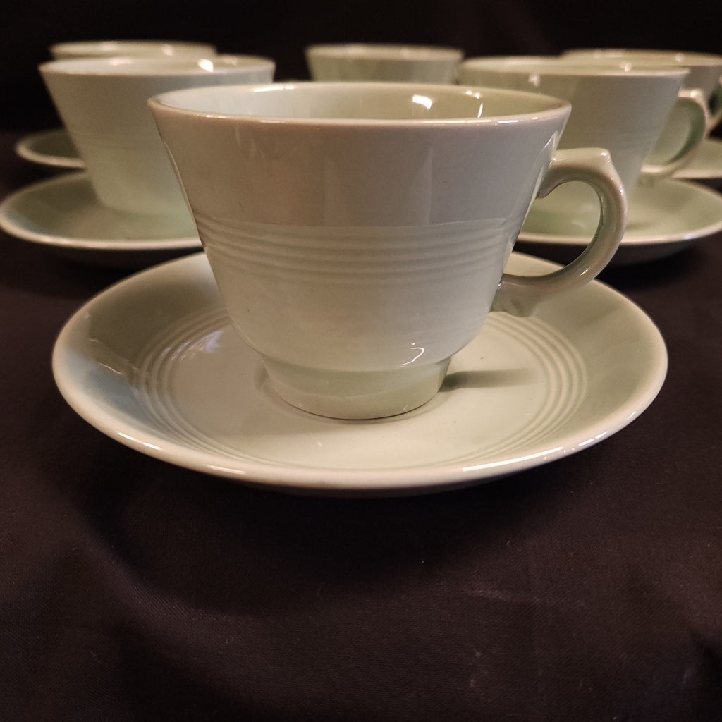 Woods Beryl Ware Cups & Saucers x 6