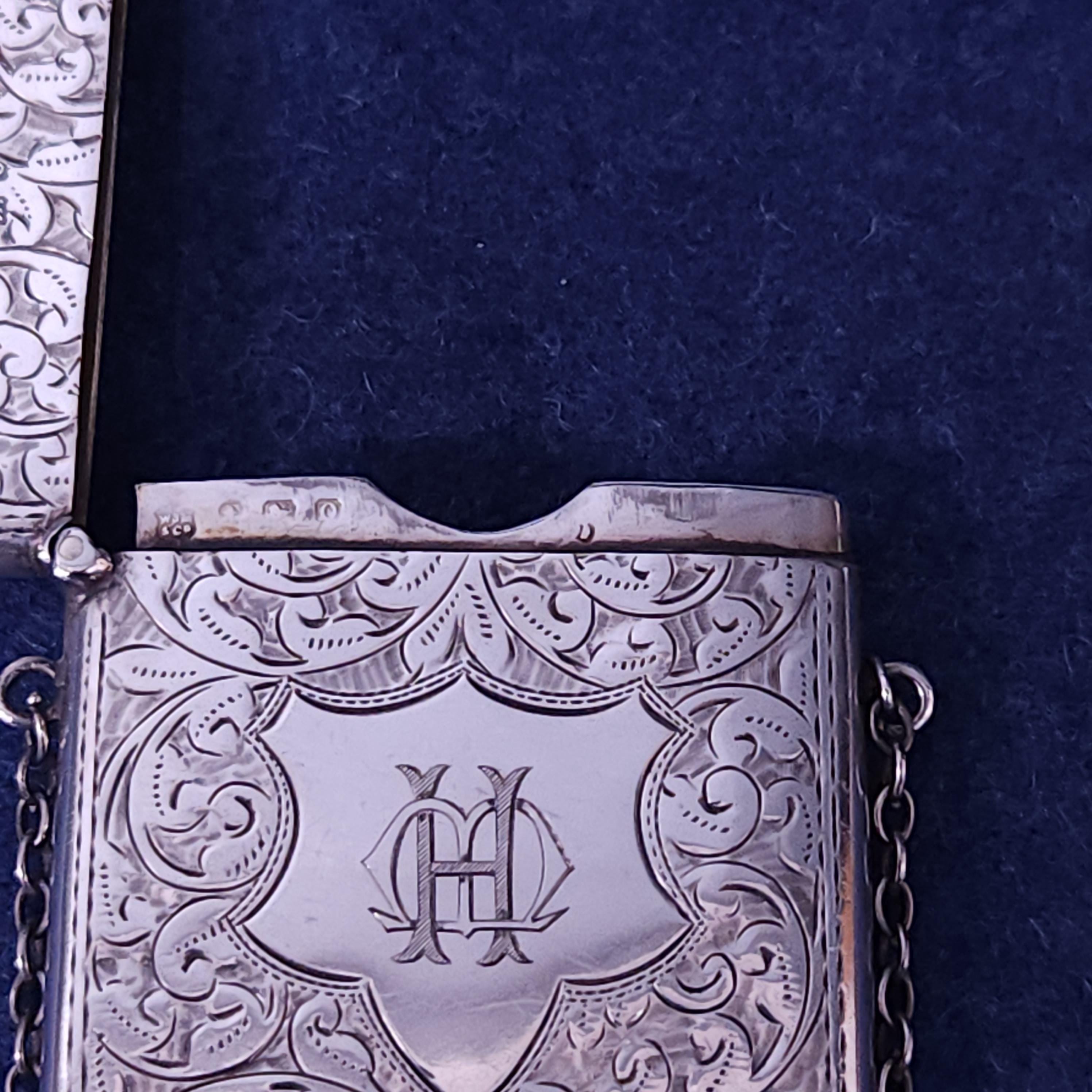 Victorian Silver Hallmarked Ladies Card Case