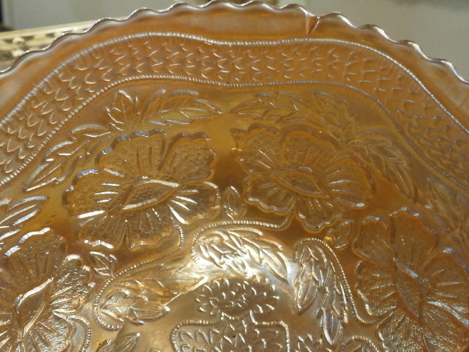 Edwardian Carnival Glass Bowl