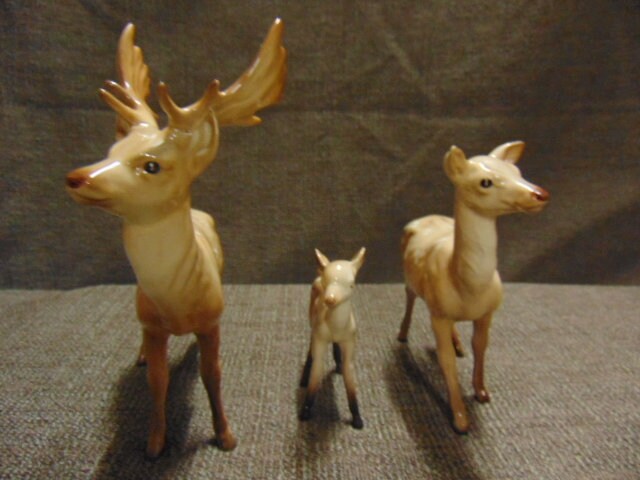 Beswick Deer Family - Stag, Doe and Fawn