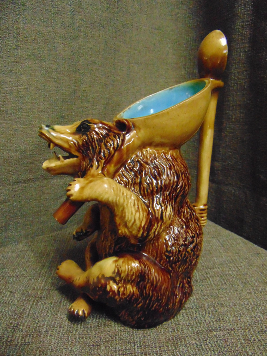 Joseph Holdcroft Majolica Bear Jug - Victorian circa 1875