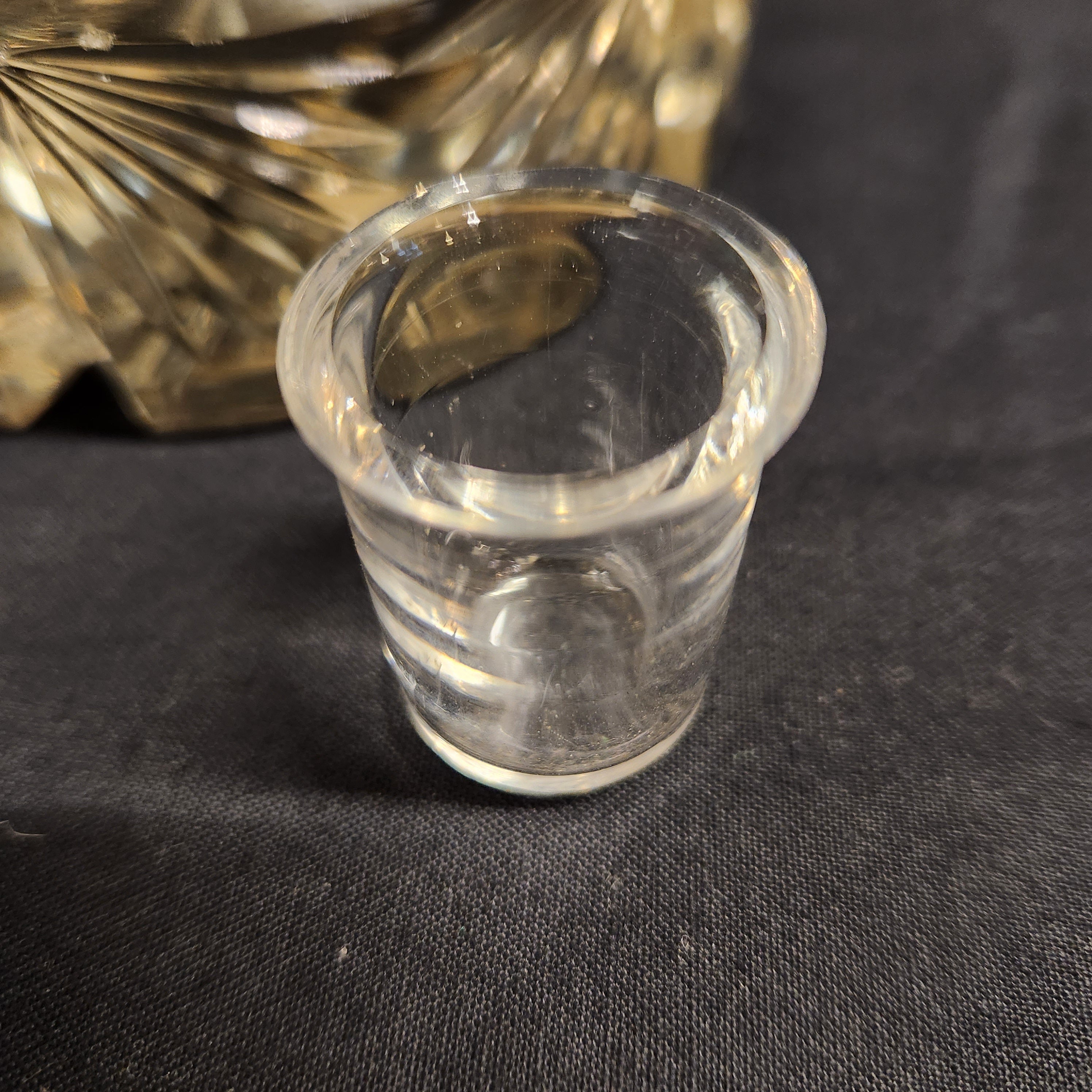 Thomas Webb & Sons, Large Heavy Cut Glass and Hallmarked Silver Inkwell