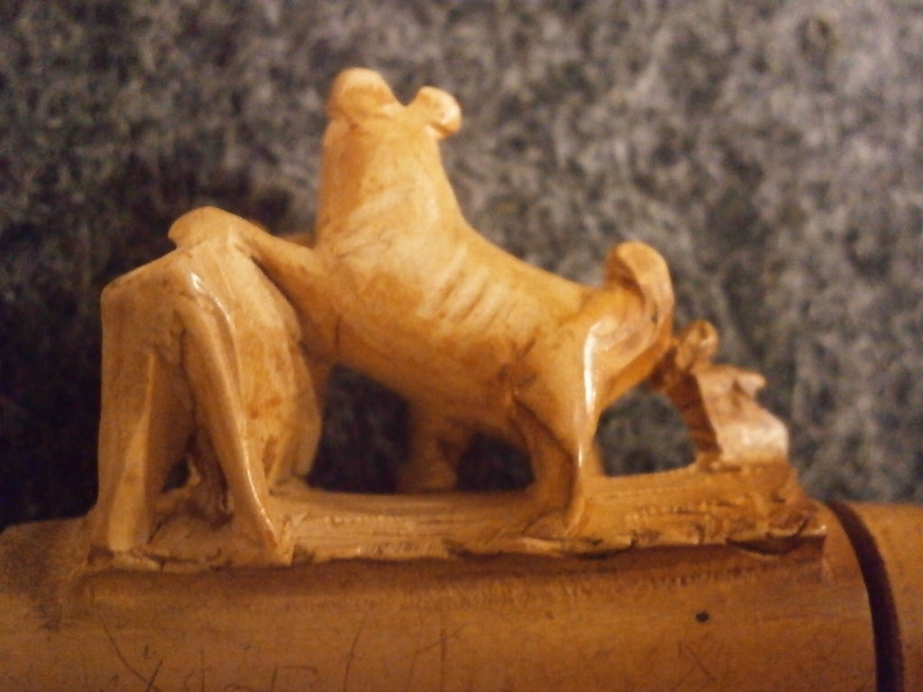 Meerschaum Cheroot Holder With 2 Dogs