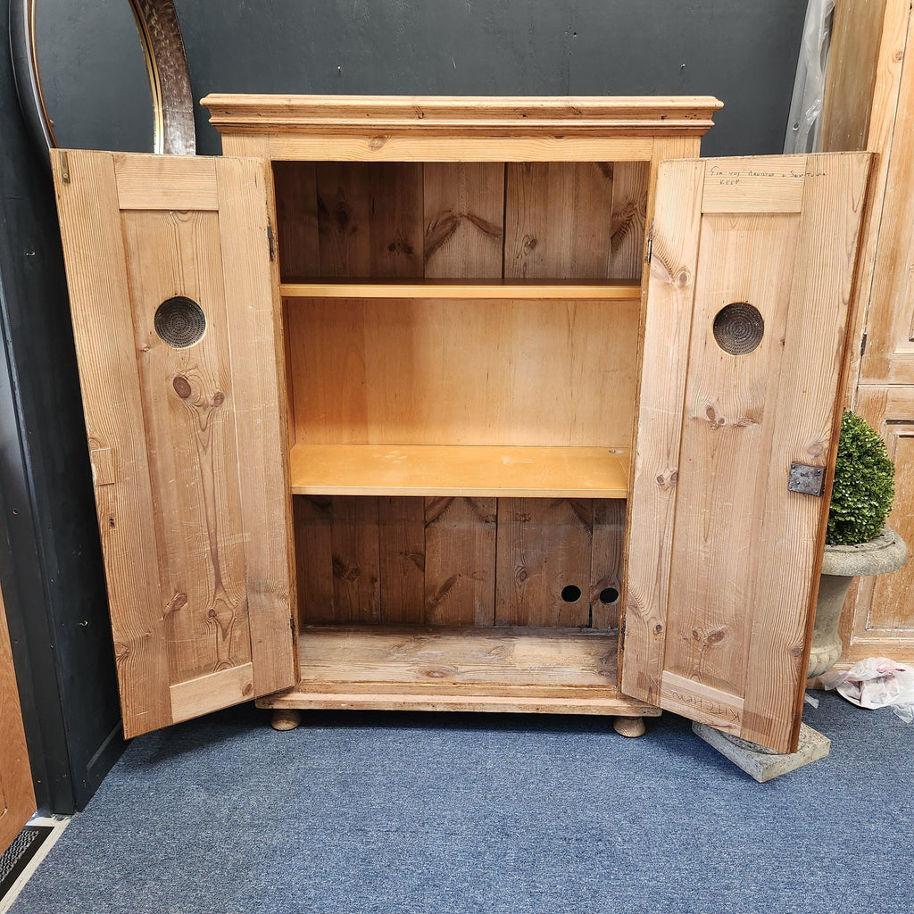 19thC Continental Pine Larder Cupboard
