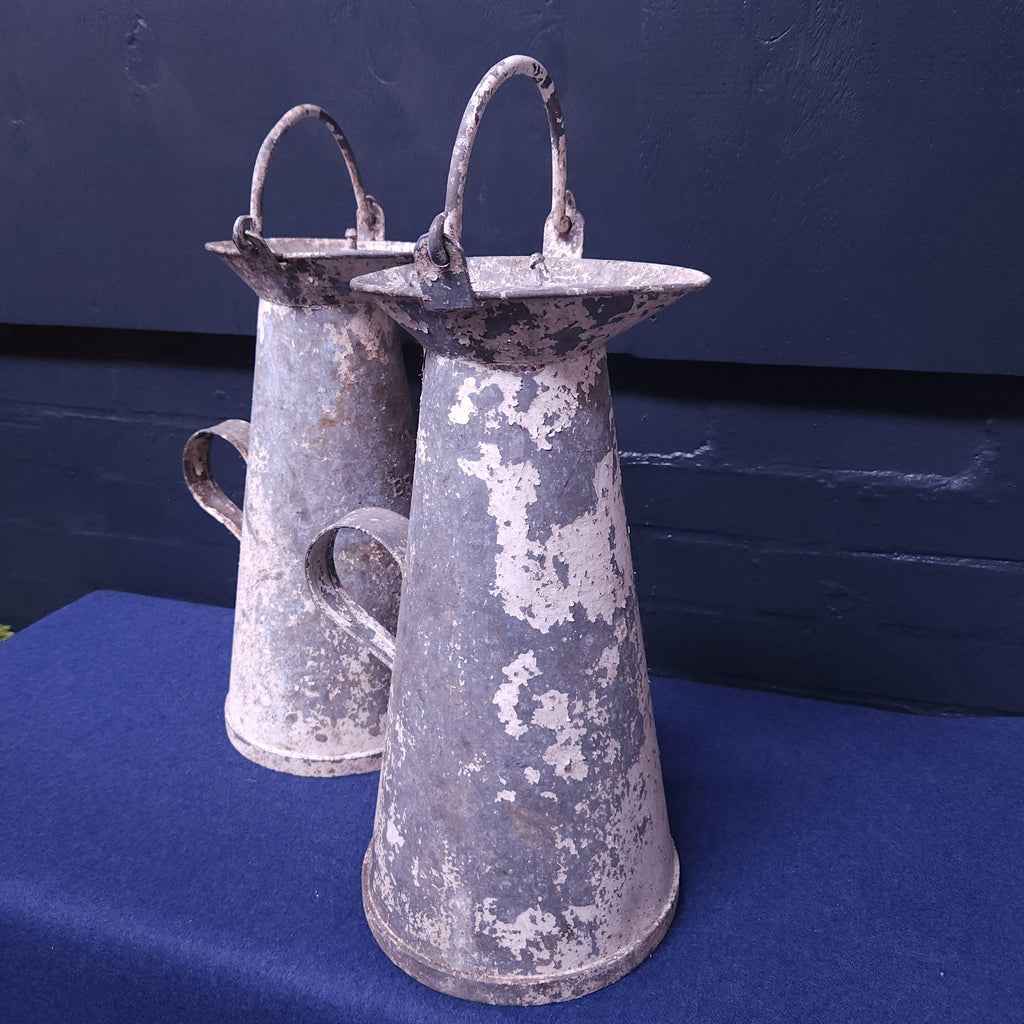 Pair Cornish Zinc & Aluminium Milk Churns Circa Mid to Late 19thC