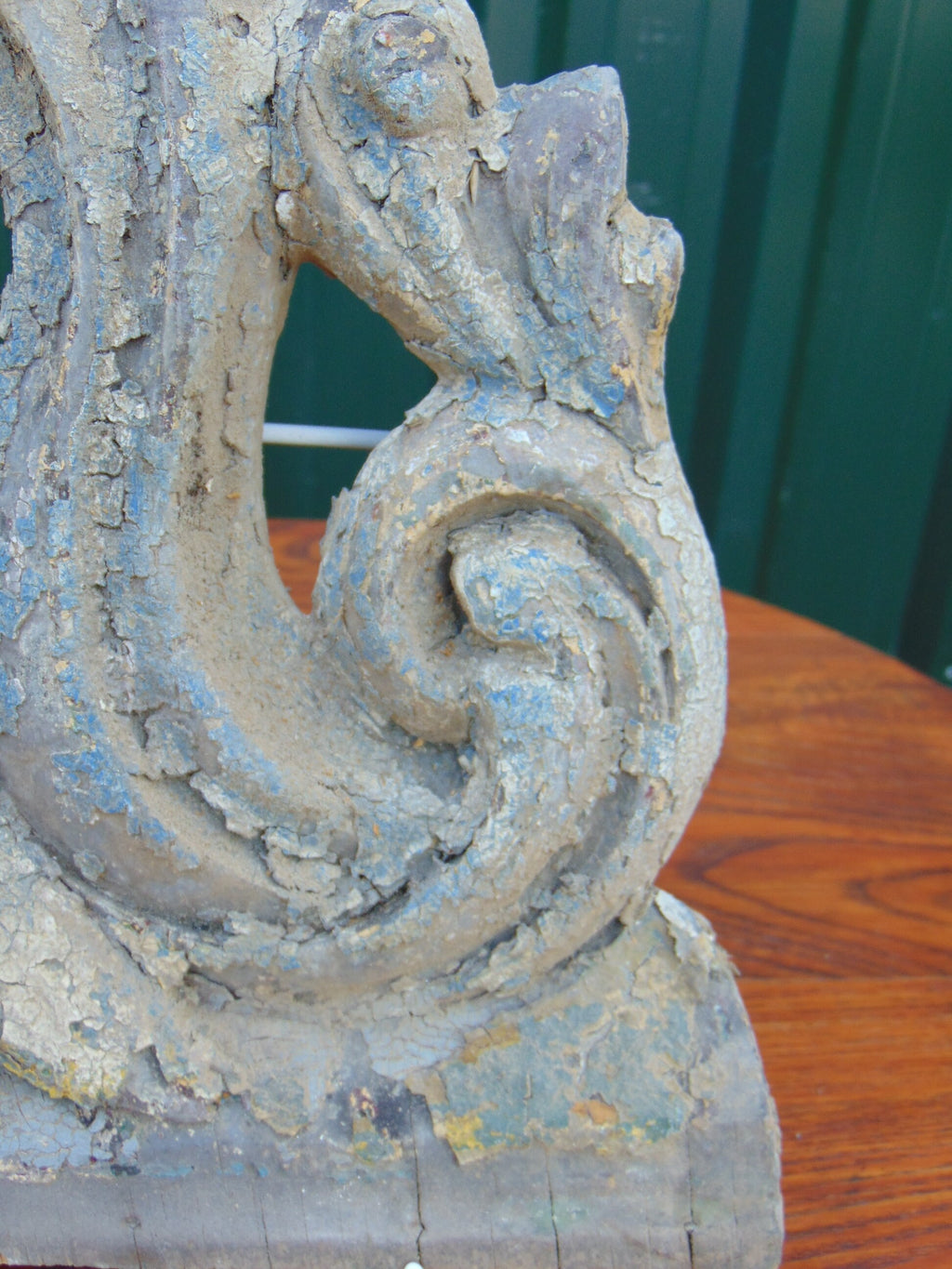 Carved Wooden Shelf Bracket, 19th Century Antique