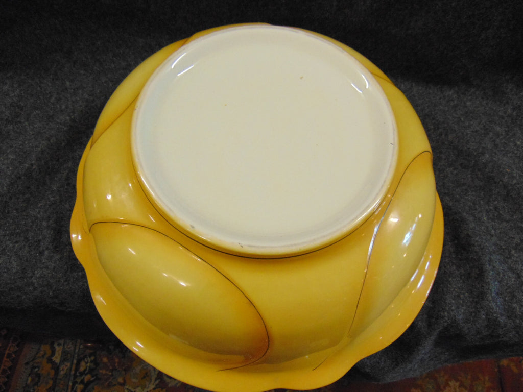 Art Nouveau Yellow Wash Jug and Bowl