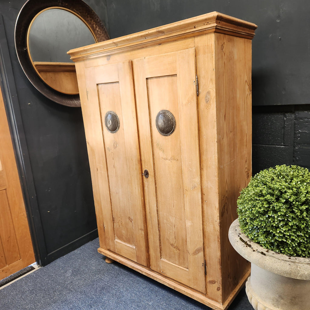 19thC Continental Pine Larder Cupboard