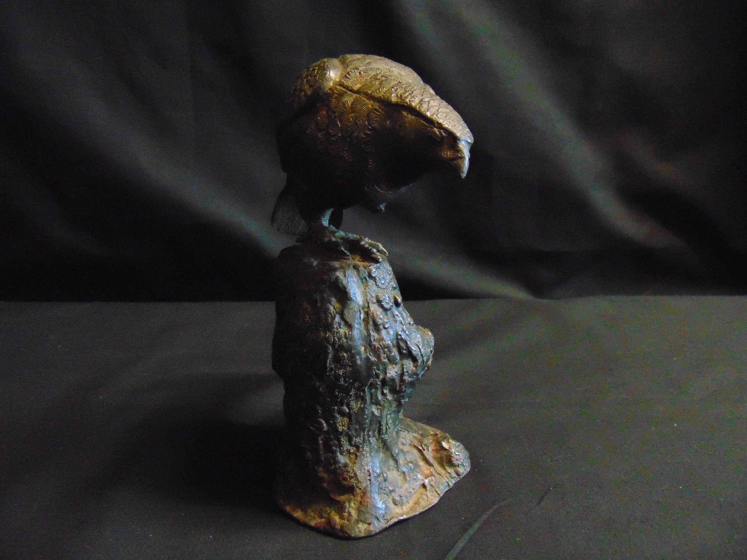 Cast Bronze Of Roosting Bird