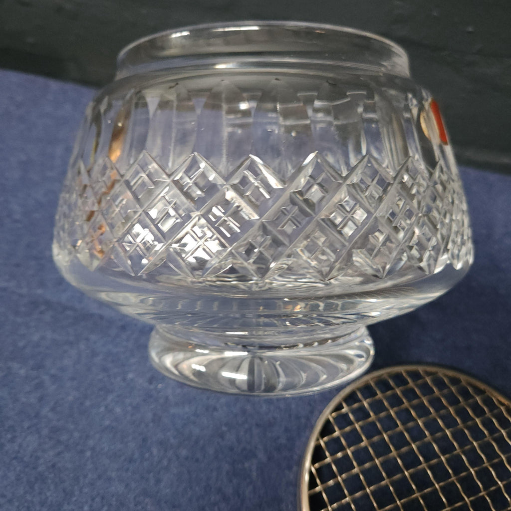 English Hand Cut Lead Crystal Rose Bowl