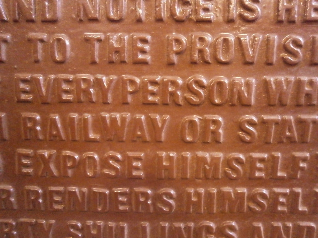 Cast Iron GWR Railway Notice Sign, Trespasser Warning, Original Antique