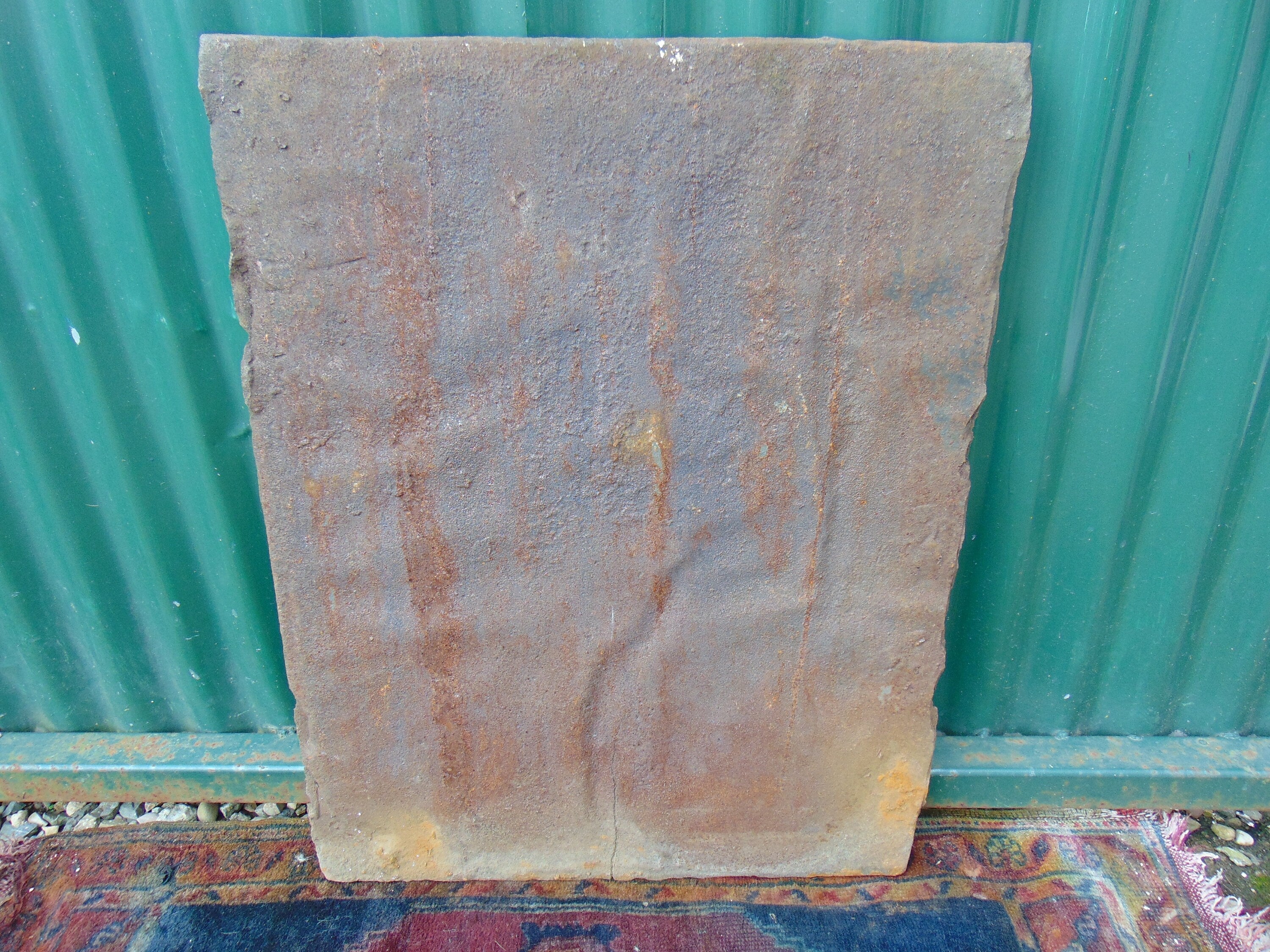 Unique Late 16th/Early 17th Century Cast Iron Fire back with Biblical Scene