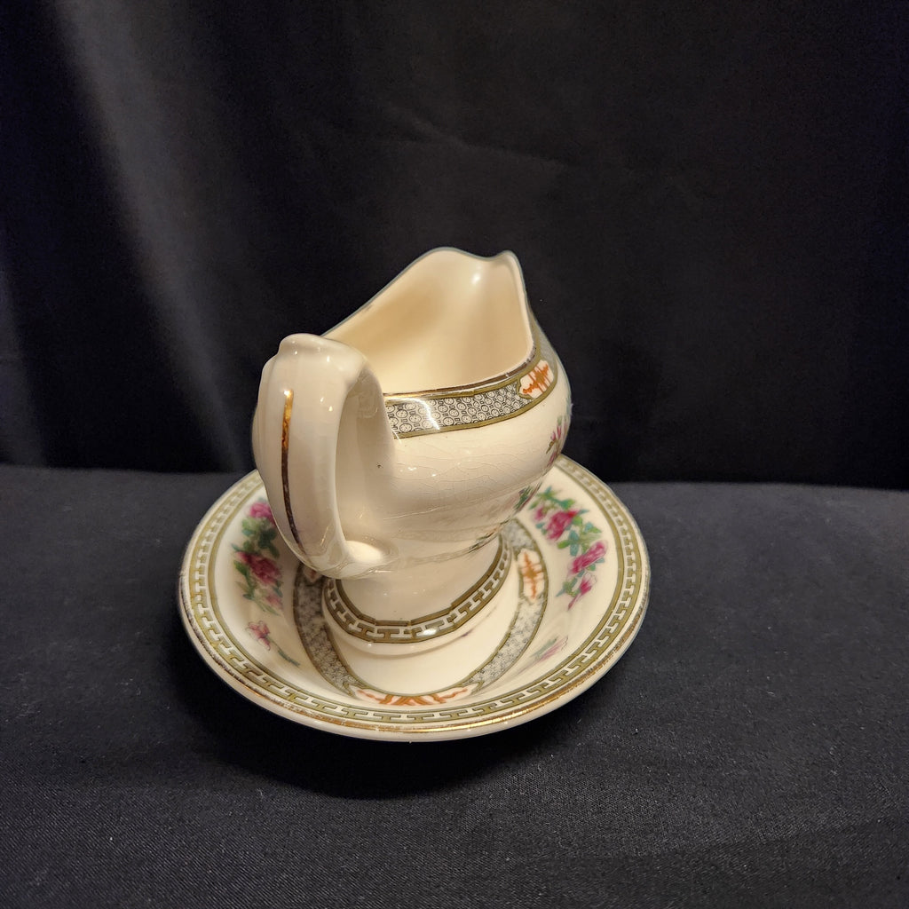 Indian Tree Gravy Boat and Saucer by Crown Ducal