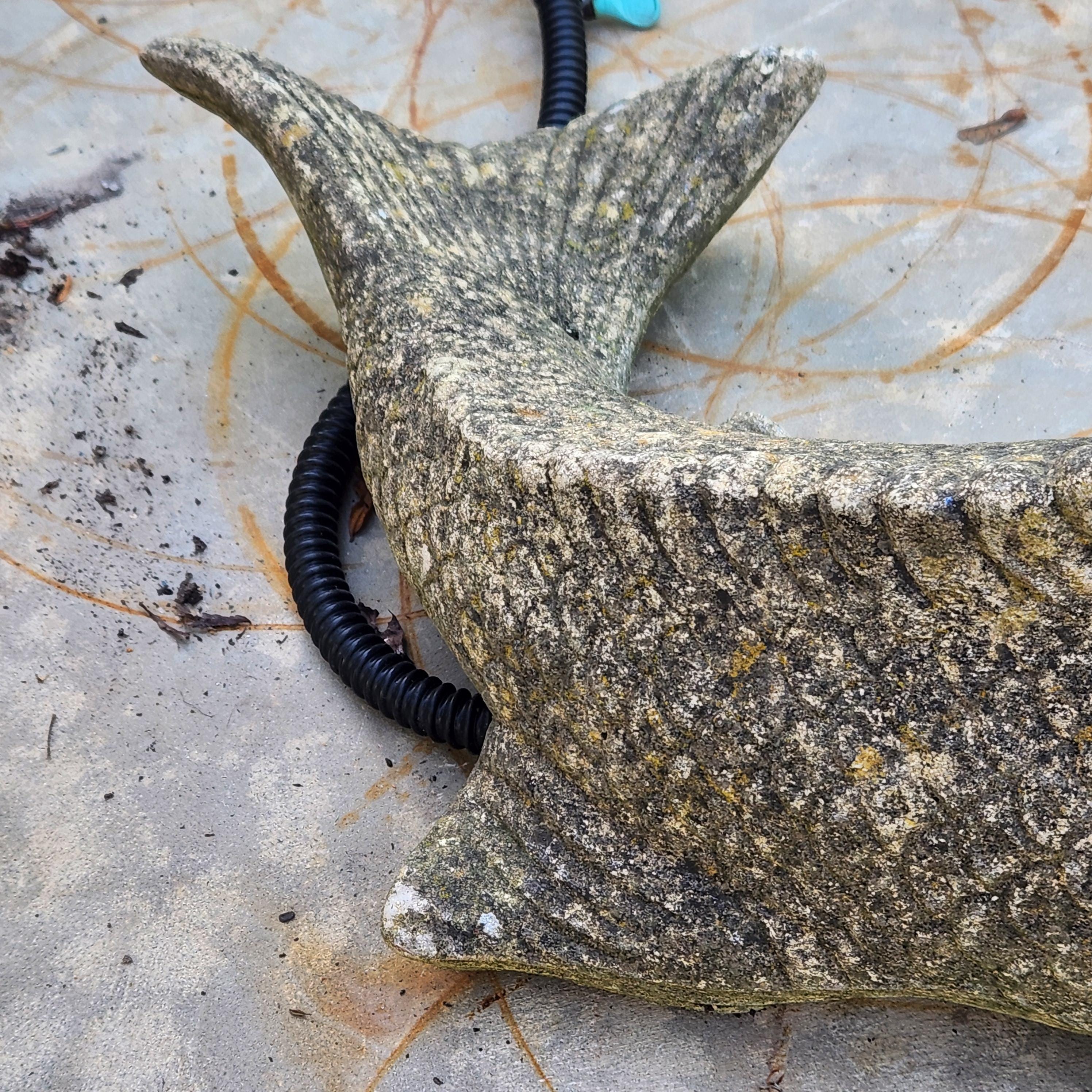 Weathered Koi Carp Water Fountain - Reconstituted Stone
