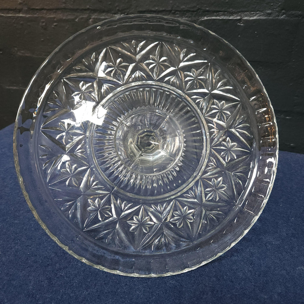 Early 20thC Pressed Glass Large Cake Stand